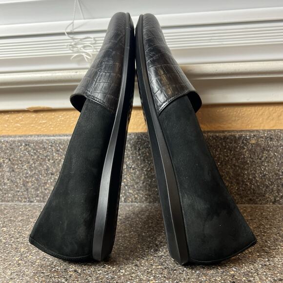 ECCO Black Textured Leather Flat Womens EU 38 US 7.5 Slip On Comfort Casual Shoe - Picture 4 of 9